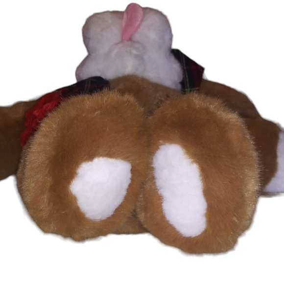 VTG Commonwealth Digby & Dexter Stuffed Dog Tongue Out Holiday Plush Toy 1995 - Picture 5 of 10